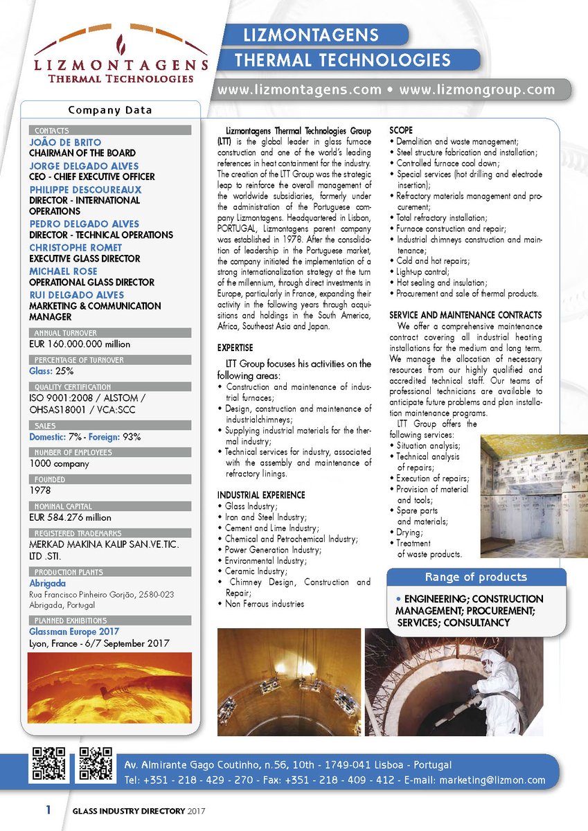 LTT entry at the World Glass Directory. Always up front!