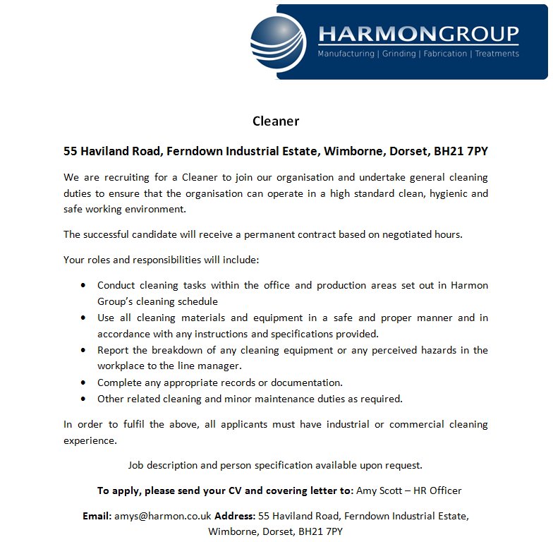 Harmon_Group's tweet photo. *NEW VACANCY* https://t.co/yYQzf3uWqO