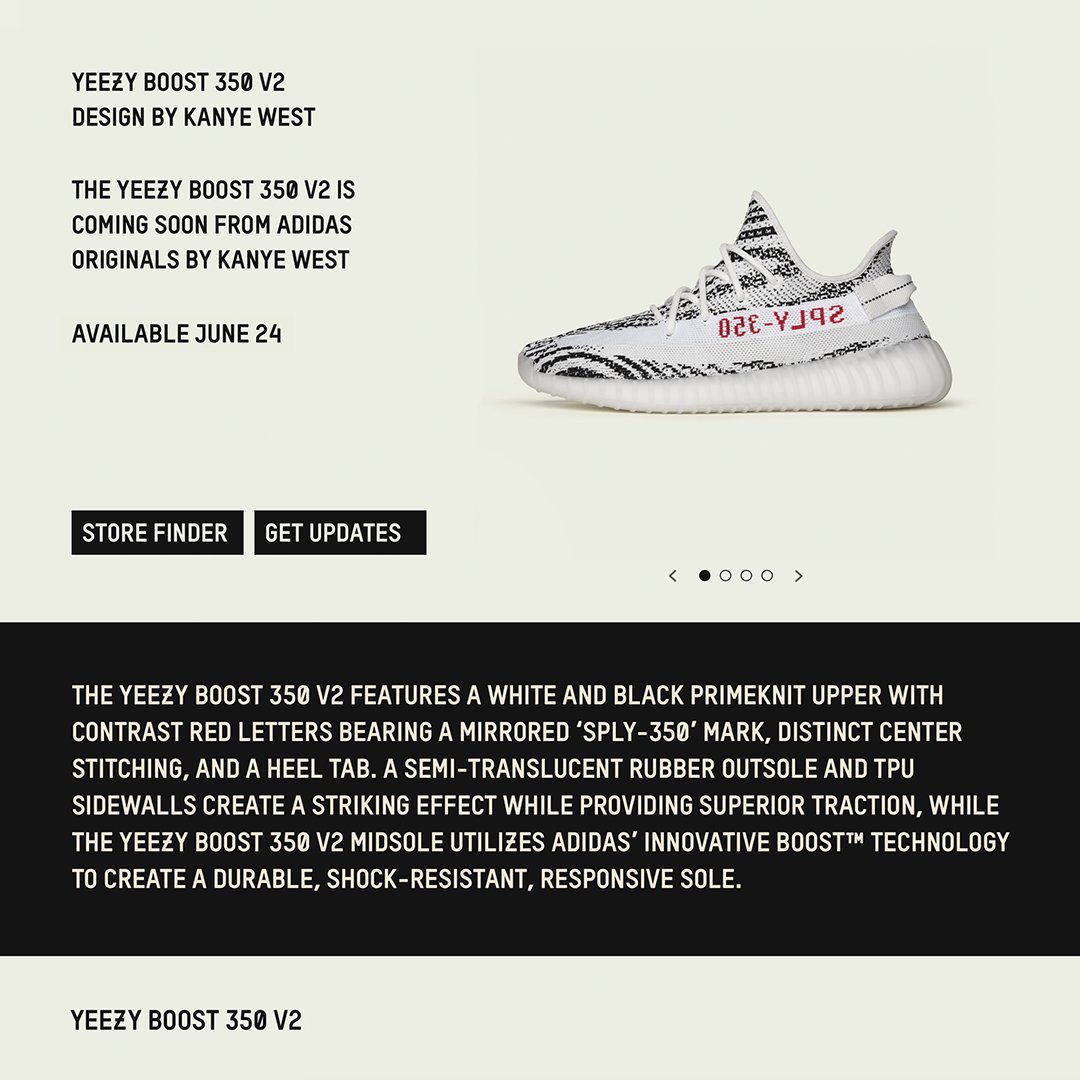 yeezy official page