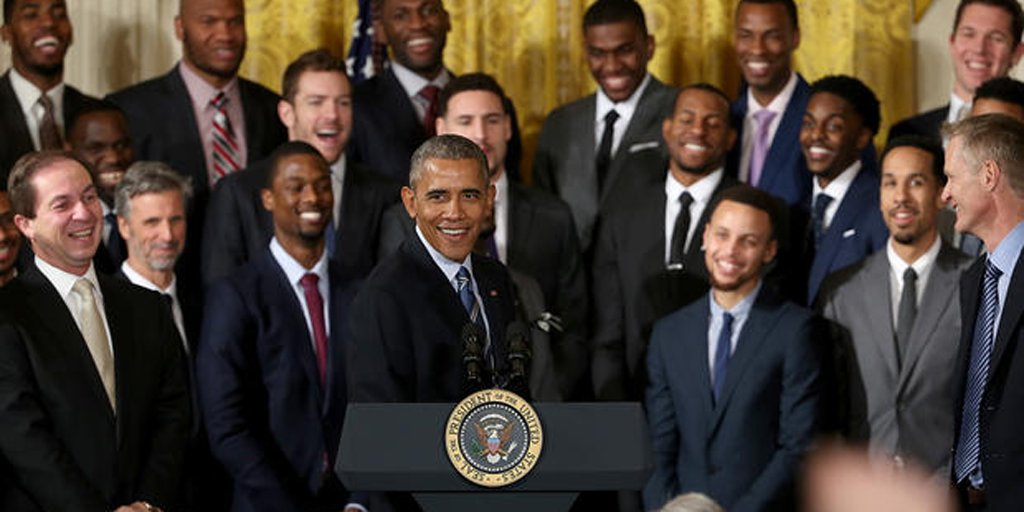 theScore's tweet photo. Report: Warriors unanimously decide to skip White House visit. https://t.co/w8uH8mBKWA https://t.co/gkJKfL3S3V
