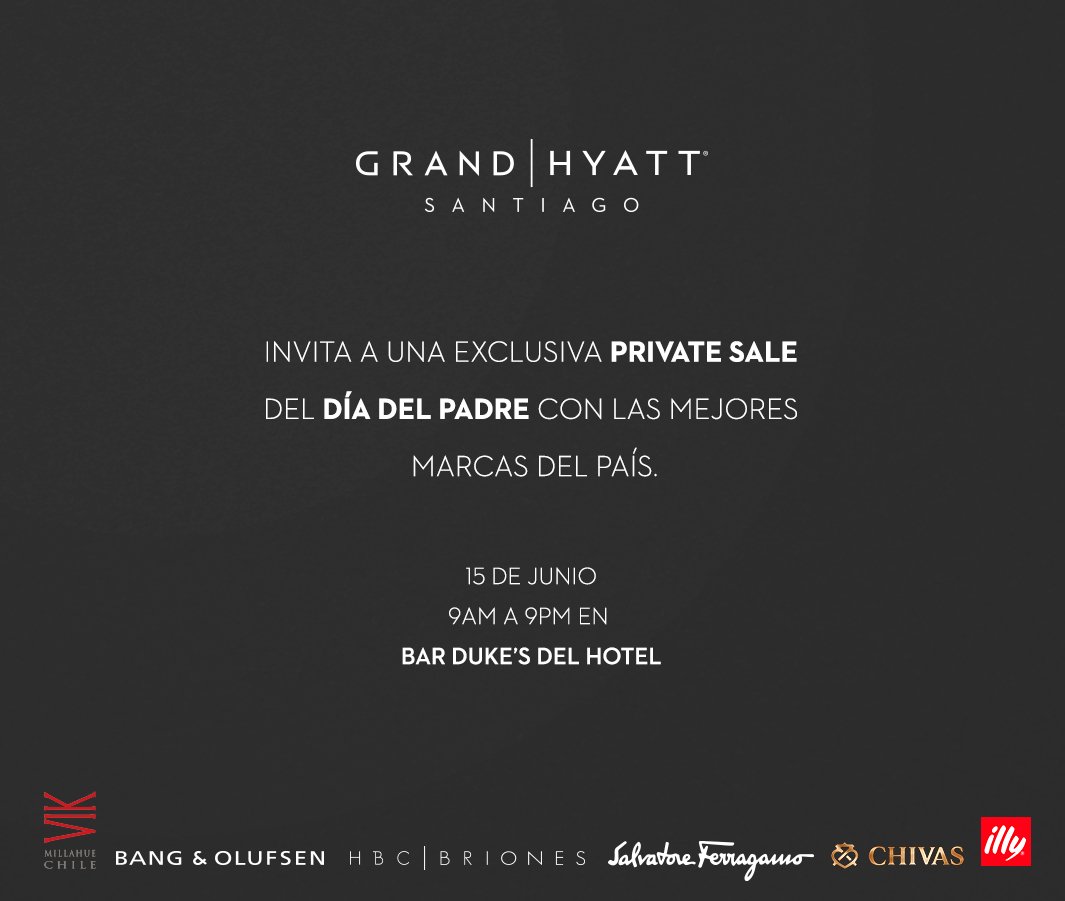 Te invitamos a una exclusiva private sale, junto a las mejores marcas del país. 15 de Junio, de 9:00 a 21:00 horas en Bar Duke's.