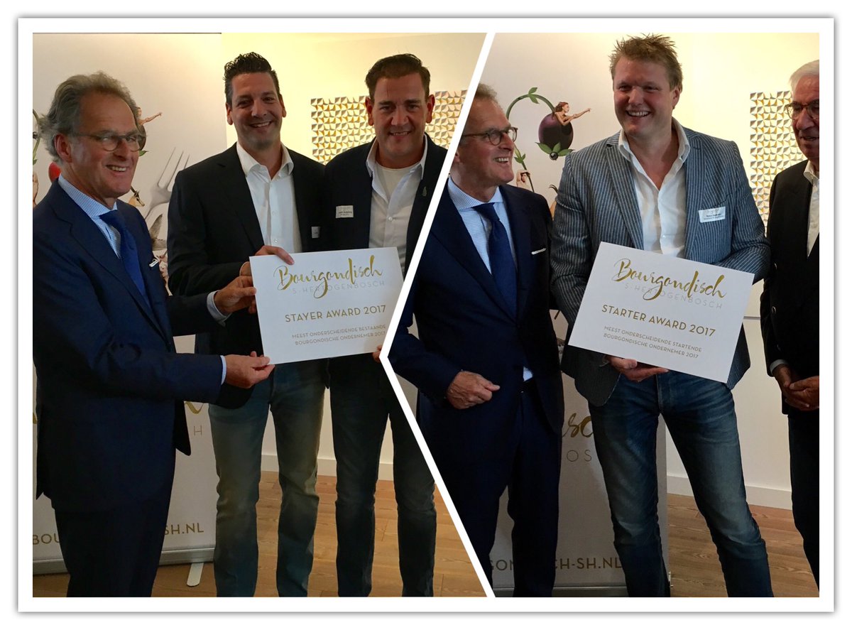 Ton Rombouts reikt de Bourgondische Starter Award 2017 uit aan #keilekkerworstenbrood en de Stayer Award 2017 aan #cafebarleduc