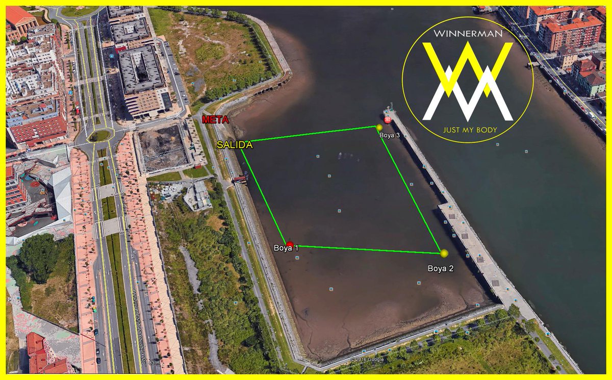WINNERMAN_s_r_s's tweet photo. Aquí está el recorrido de natación de @WINNERMAN_s_r_s #Barakaldo. Salida desde en la Dársena de Portu. #YosoyWinnerman #JustMyBody #Swim https://t.co/CJUy6DtIec