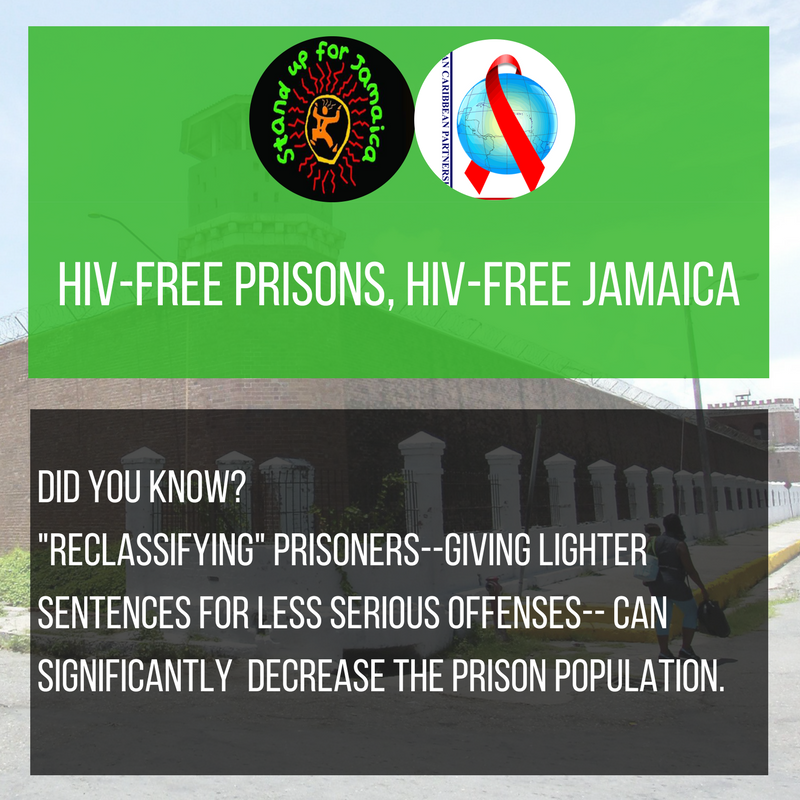 Reclassification efforts can help reduce #HIV transmission in the #Jamaica's prisons by lessening the prison population #HIVFreePrisonsJA