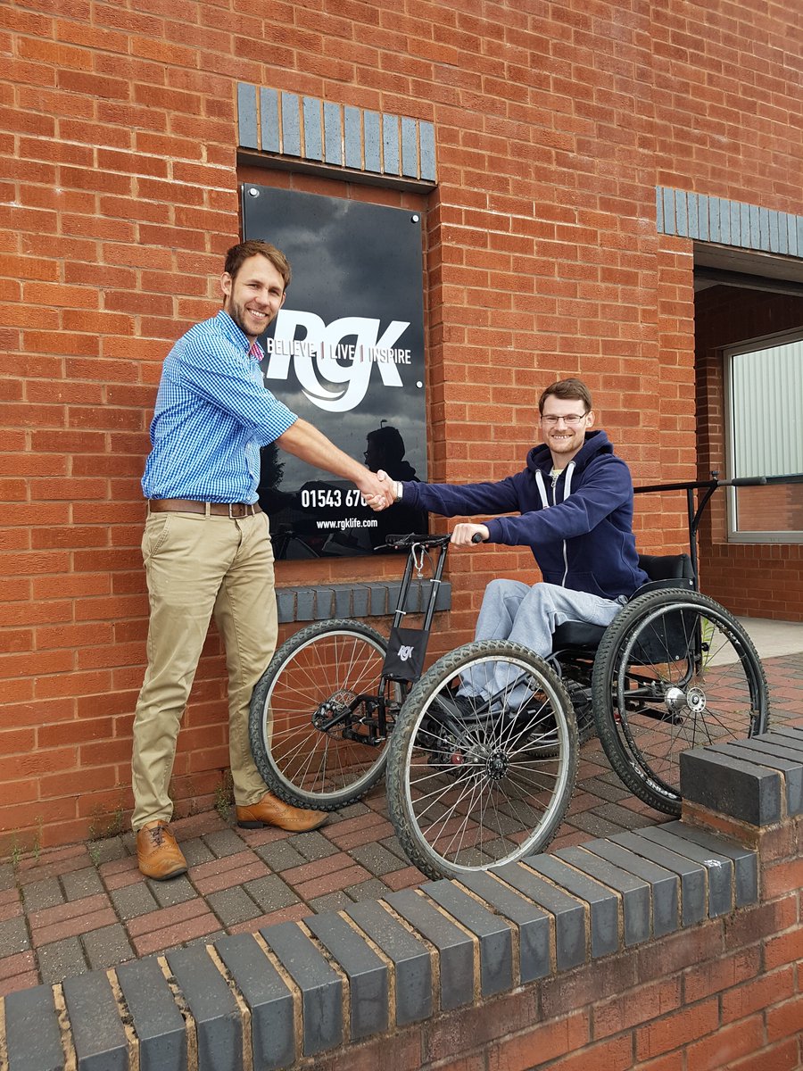 backuptrust's tweet photo. Huge thanks to Mike and @RGKWheelchairs for supporting Dan and our @RBS #BackUpSnowdonPush team! https://t.co/hcpOlfjnHY