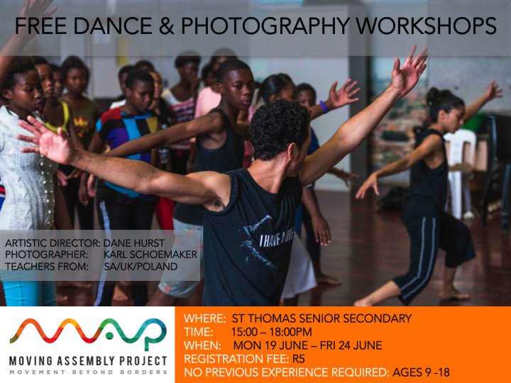 Offering #free Dance and Photography workshops in @PortElizabeth @SouthAfrica St Thomas Senior Secondary School 3 - 6pm Mon- Fri #Gelvandale
