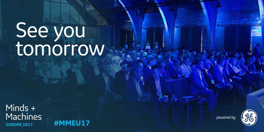 GE_Digital's tweet photo. That’s a wrap for Day 1! 900+ digital transformation leaders convened today for sessions, networking & demos at #MMEU17. https://t.co/EaG1kksLlq