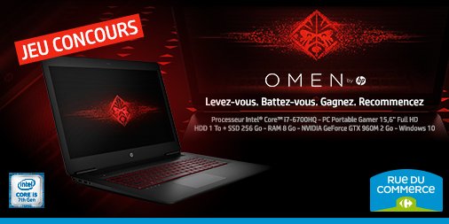 rueducommerce's tweet image. #CONCOURS ! Tentez de remporter l'HP OMEN ! 
Pour participer, c'est simple : follow @rueducommerce et RT ce tweet ! 

Bonne chance !