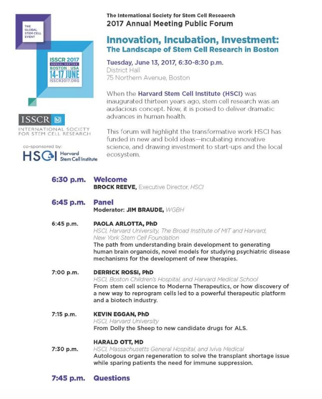 harvardstemcell's tweet image. Join us @DistrictHall tonight for our @ISSCR Public Foum! Four HSCI scientists share 4 incredible stories of science that changed the field.