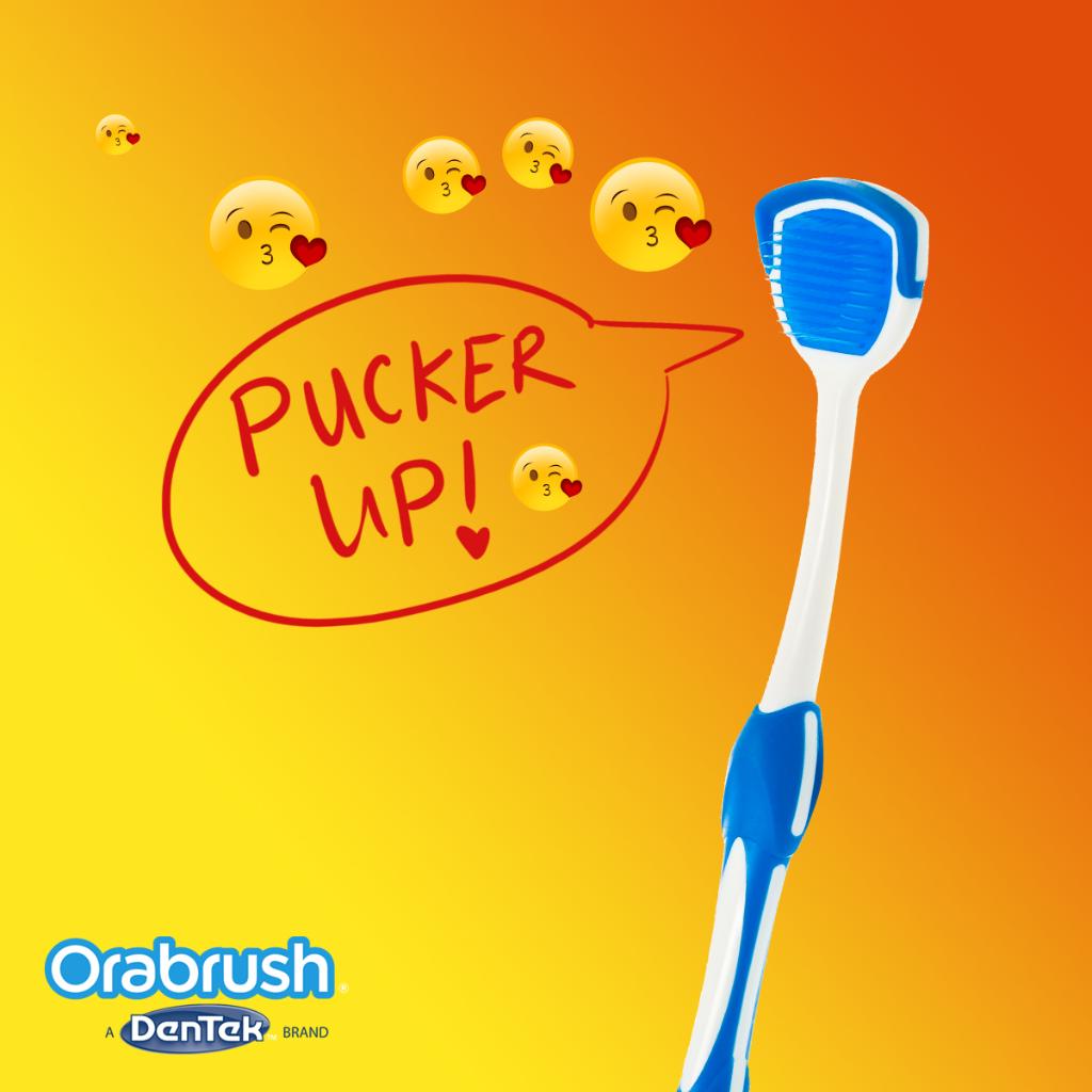 Scrub. Scrape. Smooch. In that order. Try Orabrush® for #FREE—just pay shipping: orabrush.com/free?utm_sourc…. #TeamFreshBreath