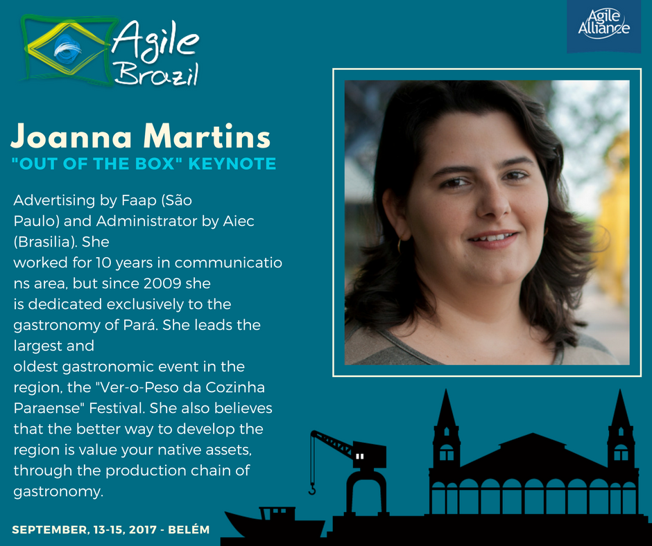 agilebrazil's tweet photo. Joanna Martins - Out-of-the-box Keynote Speaker https://t.co/VhHrGki67j #AgileBR #AgileInPractice September,13-15 at Belém, Amazon. https://t.co/IawzT1DS3U