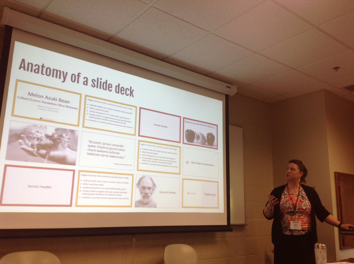 <a href="/annfandrey/">Ann Fandrey</a> shares potential template of effective slide deck and recommended portions of bullets. #UMMInnovate2017 #smuldt