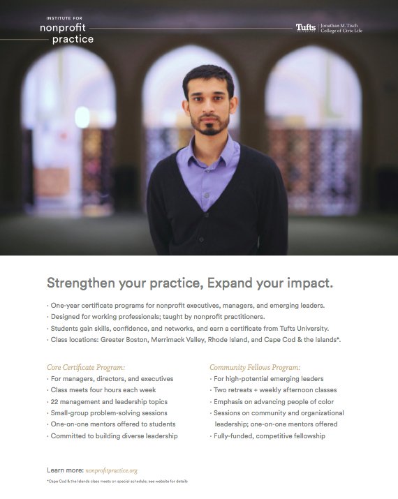 CambridgeSTEAM's tweet photo. Applications are open: Institute for Nonprofit Practice (INP) award-winning certificate programs in Boston, Lowell, Providence, and Hyannis! https://t.co/puUOcV5ARw
