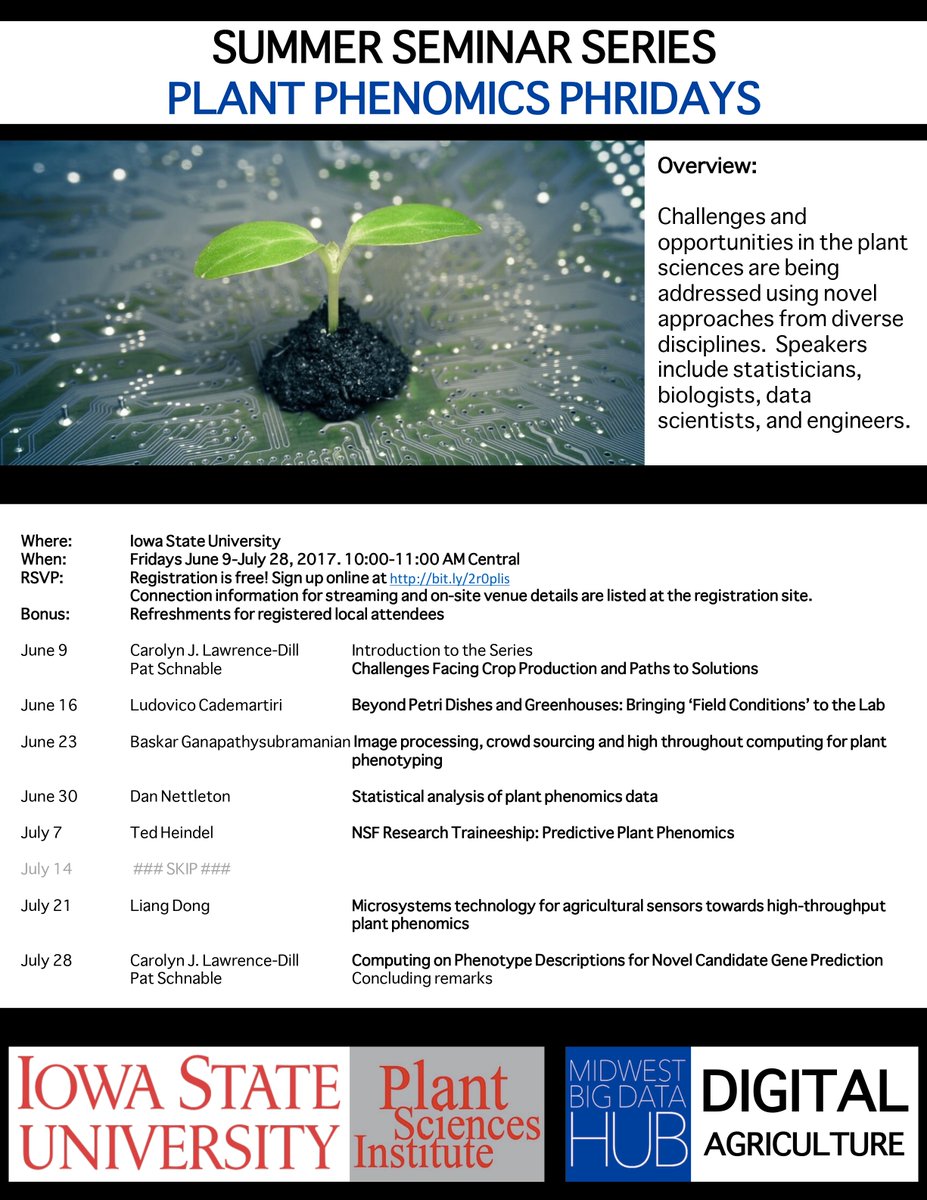 AmaizingAg's tweet photo. Plant Phenomics Phridays Register now https://t.co/BwYTc3ITta to hear @LCademartiriLab. Last week: @schnablep: https://t.co/mmggbRtWYE #MBDH https://t.co/CQoGX6zaao