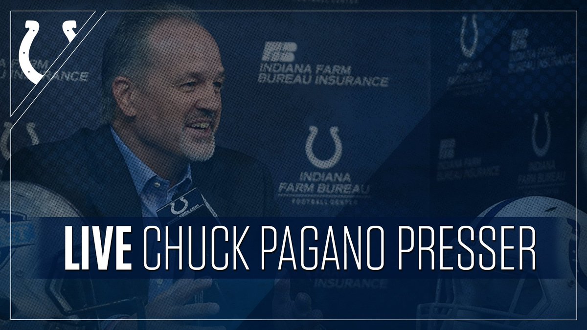 Colts's tweet photo. Coach Pagano is at the podium to kick off #ColtsMiniCamp.

WATCH LIVE: 
💻 https://t.co/od6w2Cl8Ps     
📲 Colts Mobile App https://t.co/uHr100Zy1E