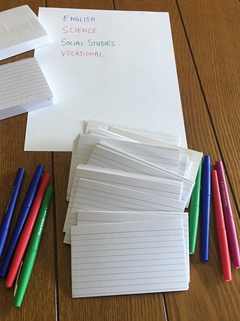PattiStrukel's tweet photo. My coding process will be old-school - #indexcardsfordays #ChasingEdD https://t.co/FY28GTHEoz