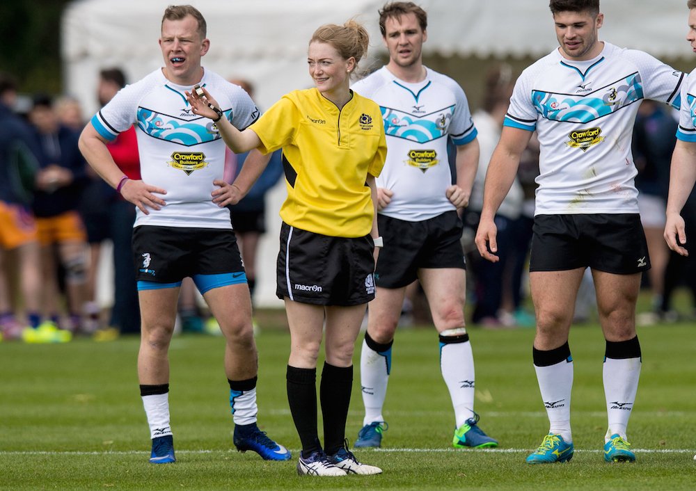 Scotlandteam's tweet photo. ICYMI | Hollie Davidson appointed Scottish Rugby's first female referee  

👉 https://t.co/oEjF73GDzn

#AsOne https://t.co/0vRt5yiynB