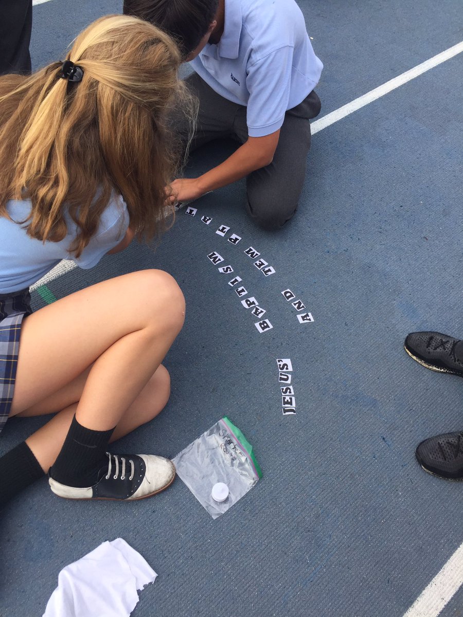 Ms_Justus's tweet photo. Things got intense playing our Gospels Go! Game. Shoes were flying off! 😊 This was our final project- 7B students did an awesome job! https://t.co/BumUOKEhPL