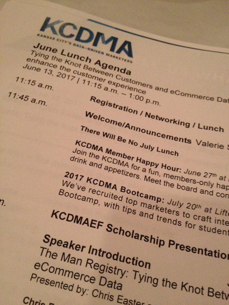 blochexeced's tweet photo. #KCDMA June Luncheon is abt to start! Look forward to hearing from guest speaker! https://t.co/bUAvqtFk6l