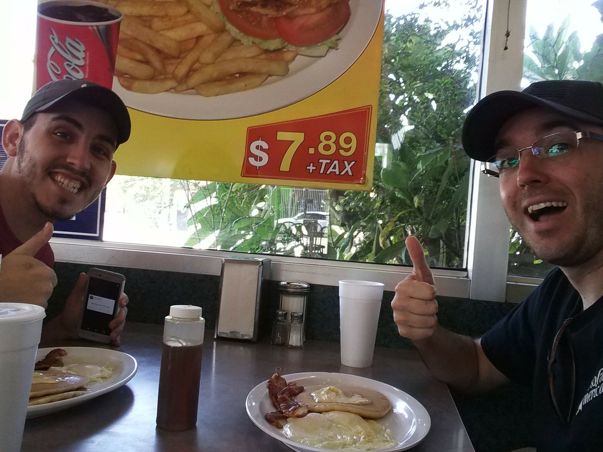 Gone__Ballistic's tweet photo. Fueling up for #E32017 with @VideoGameVoters ! #itstartswithme #itstartswithbreakfast #gamerfuel #nerdsinla https://t.co/cPdMAsPd4V