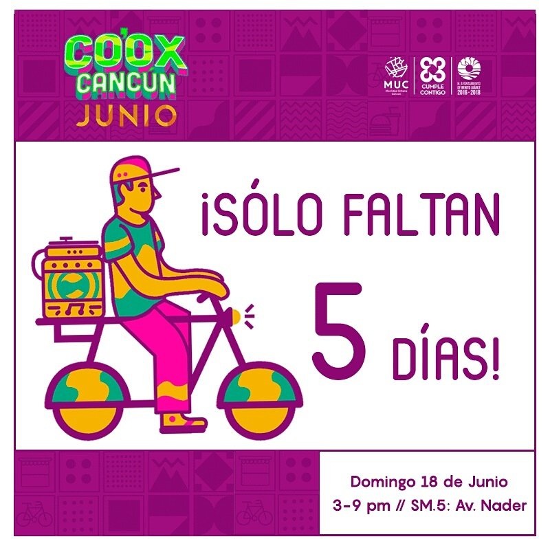 Nos vemos en 5 díasss. 🎊🎉😊 
Los esperamos a todos el domingo.
No olviden su bici/patines para disfrutar 100% del paseo libre de motores 🚲❤🌱