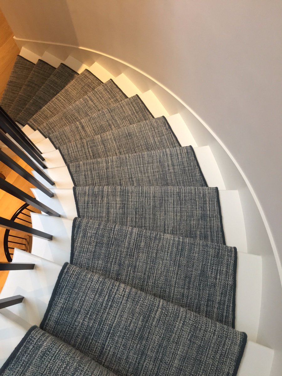 Available in a selection of colours - Tweed creates a stunning stair runner as seen in one of our recent projects #stairs #carpet #interiors