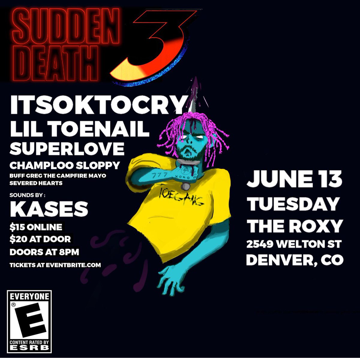 itsokdontbesad's tweet photo. TONIGHT w/ @itsliltoe @superlovesyou @sloppy919 

DENVER LETSGETTIT https://t.co/oYqGlUs4uy