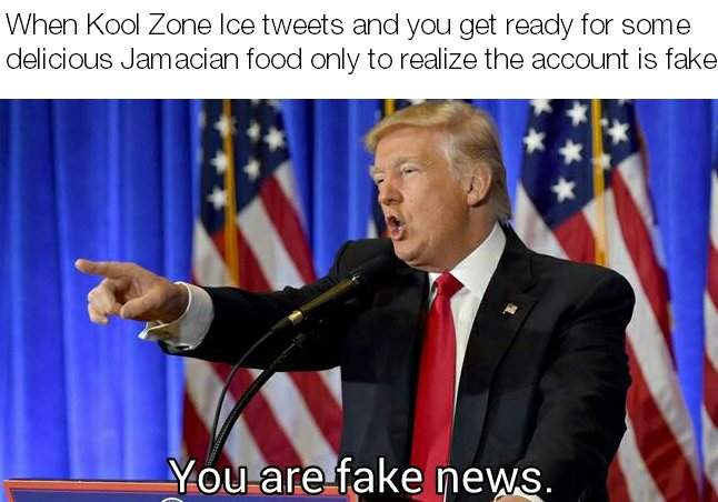 FAKE NEWS ALERT: There is a fake <a href="/koolzoneice/">Funfoodforu</a> account making FALSE statements 

They aren't coming today 
Or ever
This is why I drink