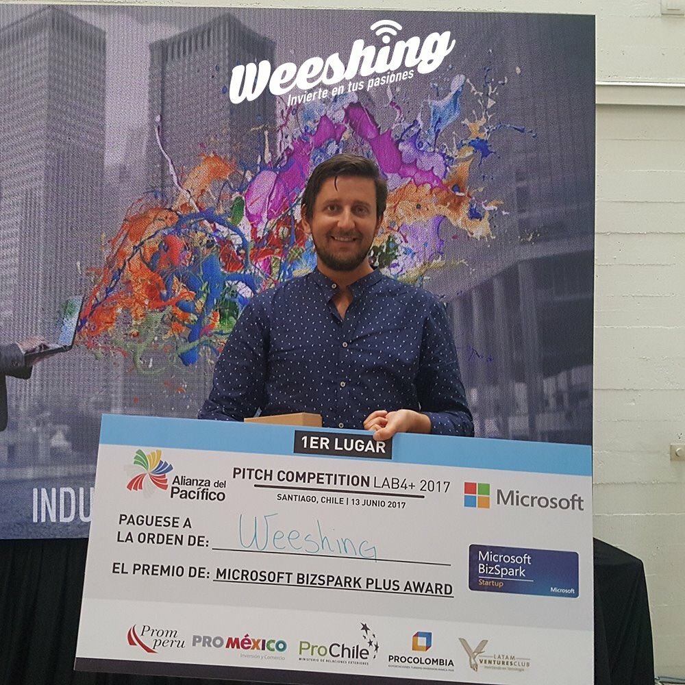 WeeshingLATAM's tweet photo. ¡Felices 💪🏆🎖️! #Weeshing ganó el #PitchCompetition del V Foro de Emprendimiento e Innovación #Lab4PitchCompetition #AlianzaDelPacífico https://t.co/VzF1DHRbgj