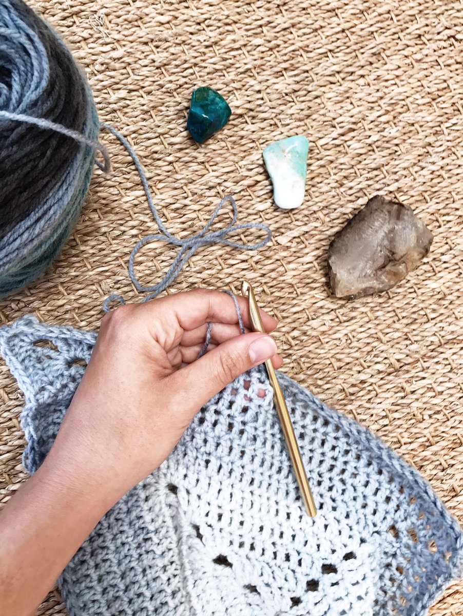 TwoOfWandsKnits's tweet photo. Charged these beauties under the light of the full moon on Friday for some extra creative flow this week 🌕 #crochet #twoofwands #crystals https://t.co/zCLo3vYgKI