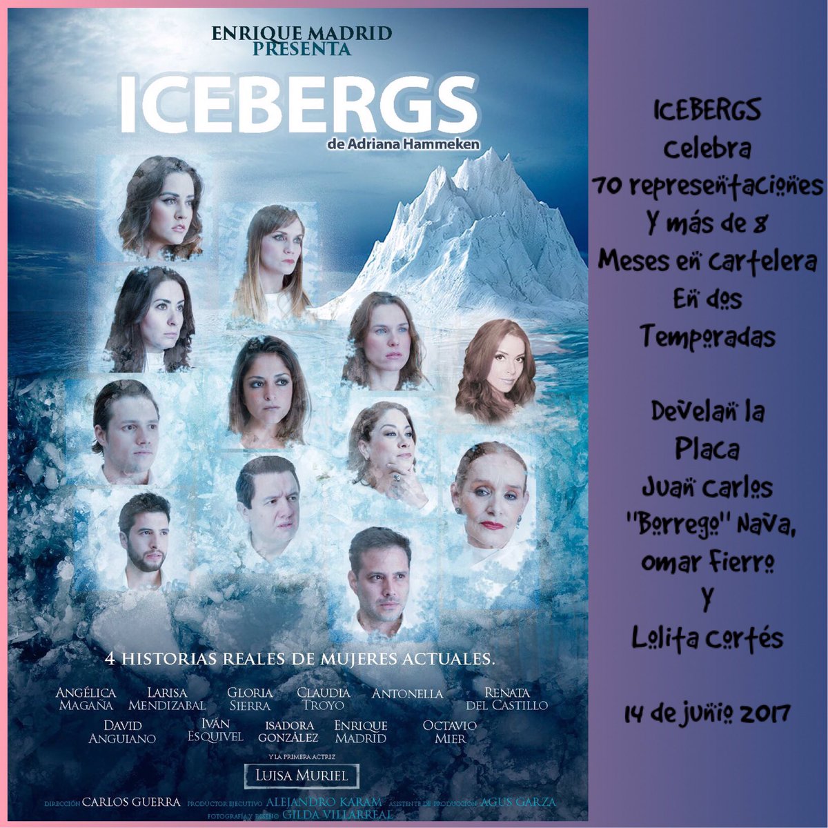 IcebergsMX's tweet photo. Mañana MIÉRCOLES gran final d @IcebergsMX #ForoRodolfoUsigli, develacion y padrinos de lujo @lolacortesreal @elborregonava y @Omar45Fierro https://t.co/3V1QbYYsC4