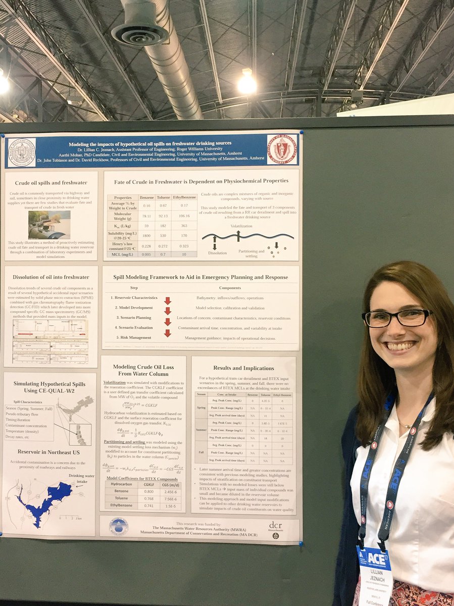 Interesting #ace17 poster from <a href="/lilycjeznach/">Lillian Jeznach</a> on the impacts of oil spills on #water resources. Great job, Lily!