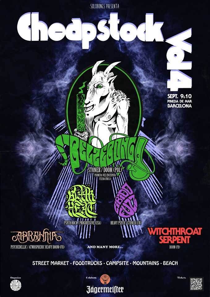 Belzebong, Blaak Heat, Abrahma, Libido Fuzz y Witchthroat Serpent, primeras confirmaciones del Cheapstock Vol. 4
goo.gl/AXKv3A