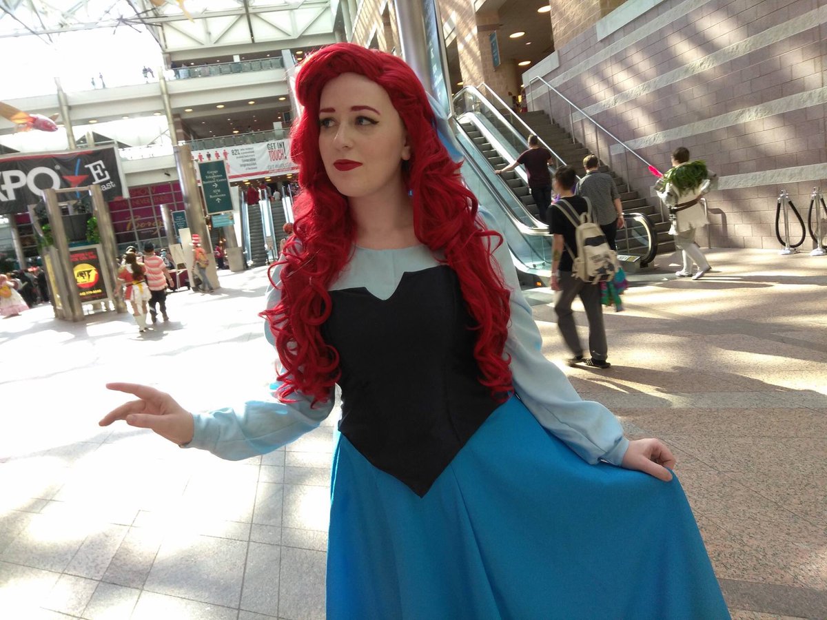 LilyACreative's tweet photo. Maybe I'll just go back to being a #mermaid. 🤔 #Ariel cosplay #anext17 
📸: Omar Farahat, FB https://t.co/LxpeOpHiAo