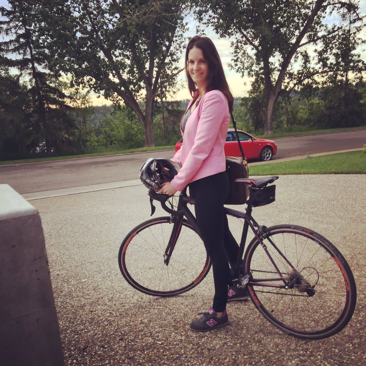 I keep getting better at this "bike to work" thing....walked out the door and chose my bike and not the car! #yegbike