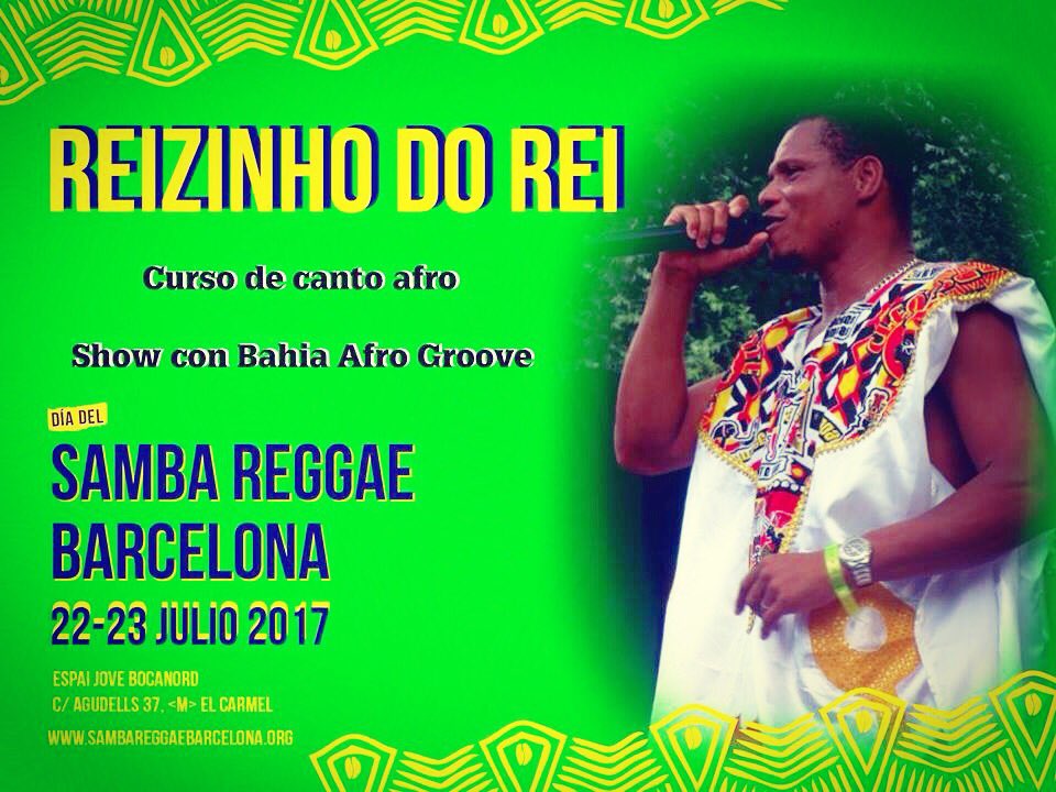 SambaReggaeBCN's tweet photo. Te gusta cantar? Por primera #curso de #canto afro y sambareggae #festival! Con Reizinho do Rei inscribete! https://t.co/My16cvNKS5 https://t.co/oqvHDrkWsF