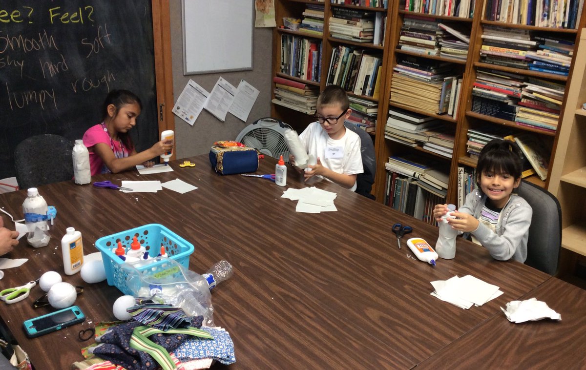 Today's 7-10 year old kids class is learning how to make paper dolls out of recyclables. #artsvisalia #youngatart #kidsclasses #week2
