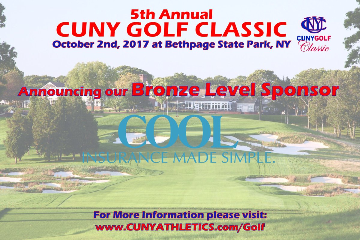 CUNYAC's tweet image. We are proud to announce Cool Insurance as our Bronze Level Sponsor for our 5th Annual CUNY Golf Classic!!!!! #coolinsurance #cuny #golf