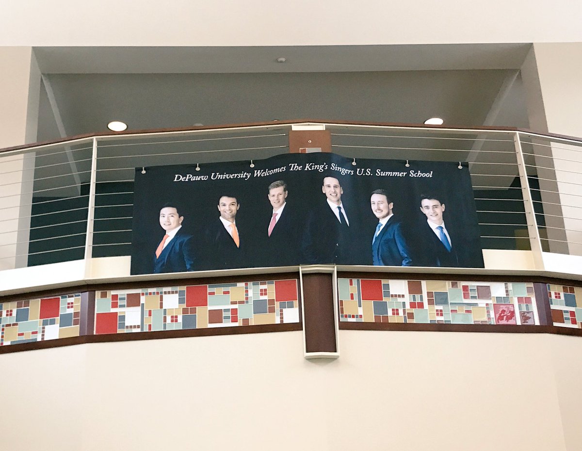 kingssingers's tweet photo. Our first ever #KSSummerSchool USA starts today! Super excited to meet the students .@DePauwMusic https://t.co/hgktHZtbZ1