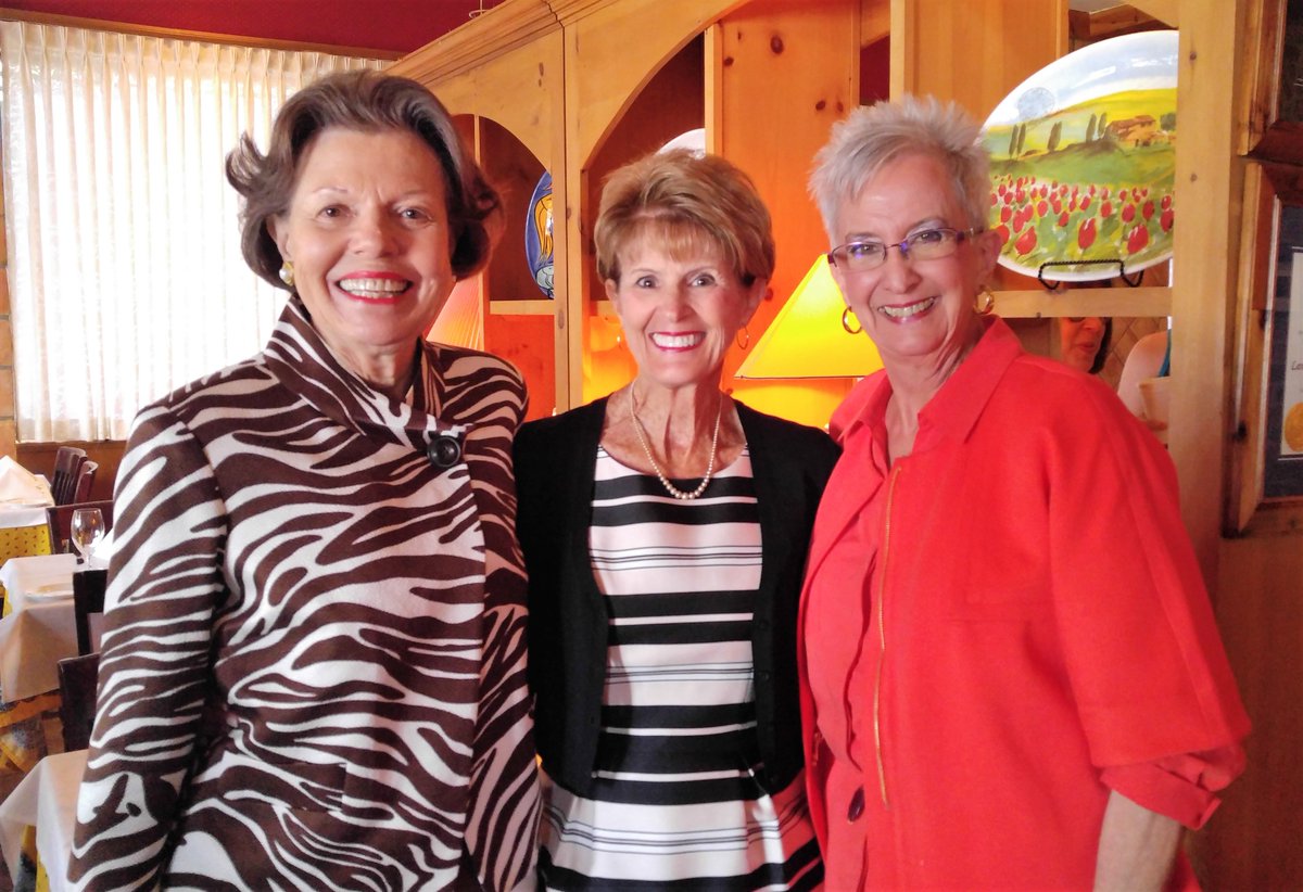 Lovely afternoon celebrating June birthdays with Colleen A. Rickenbacher and Pat Smith at Lavendou.