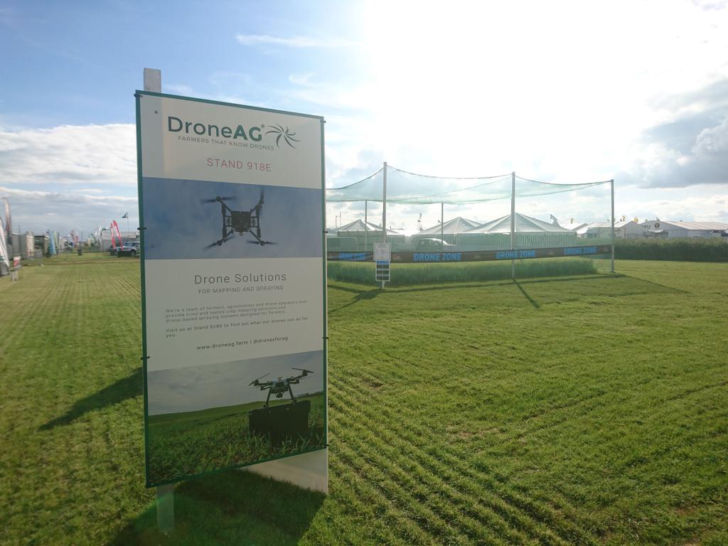 dronesforag's tweet photo. Looking great here at #Cereals17 . We'll be flying at 2:30 pm. #DJI #farmdrones #slantrange #aeroview #agdroning https://t.co/wysVVn0e7P