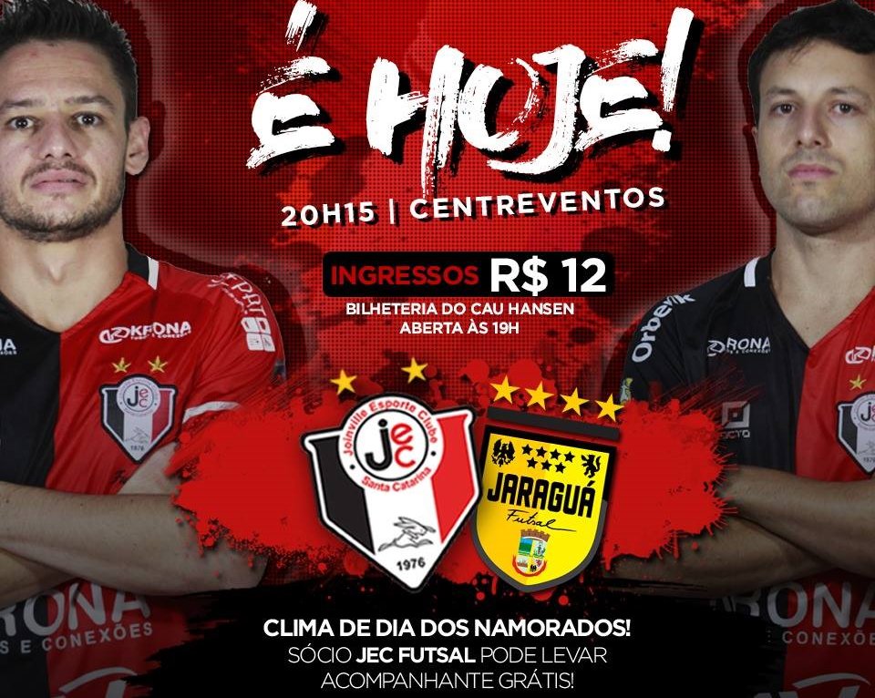 radioclubejoin's tweet photo. Clássico | JEC/Krona e Jaraguá Futsal se enfrentam na noite desta terça-feira [https://t.co/nuZLHhT7Sa] https://t.co/6btTbtvW2k