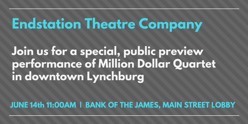 Get downtown with Endstation Theatre Company and see a special preview performance of Million Dollar Quartet!