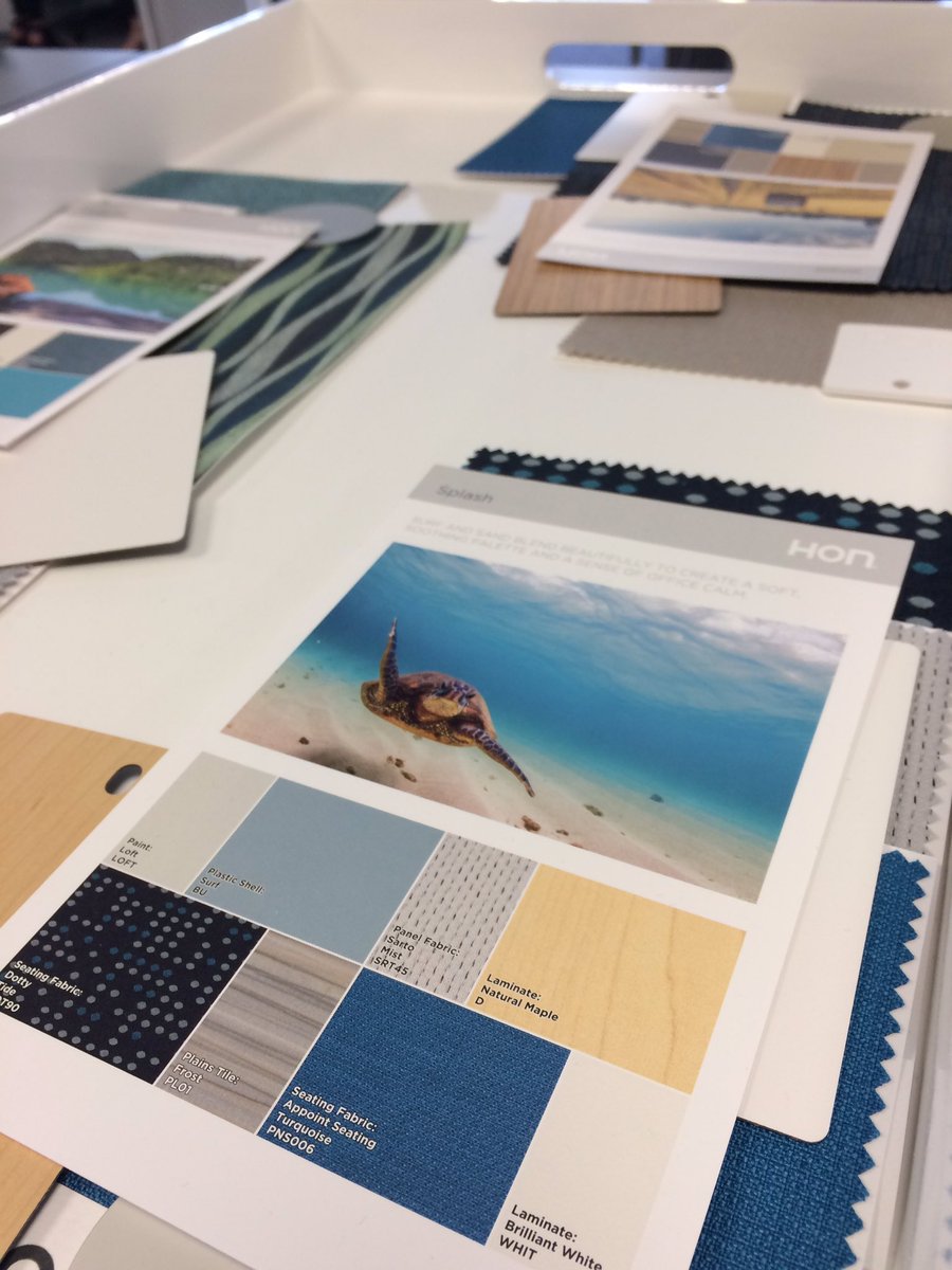 honcompany's tweet image. Our color palettes help you find the perfect fabrics and finishes, no matter what inspires you. #NeoCon2017 #design