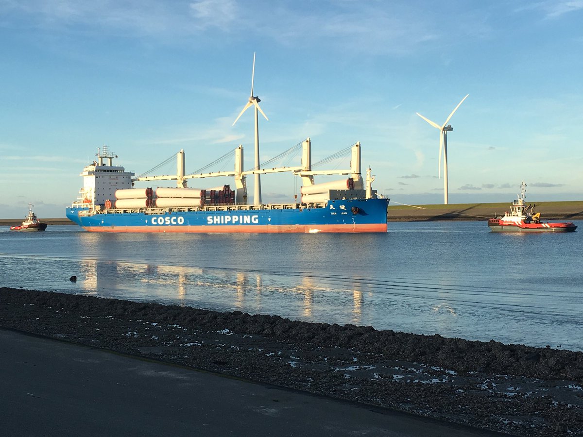 mv 'Tian Jian', binnenlopend.
#orangeblueterminals #Eemshaven #bvde