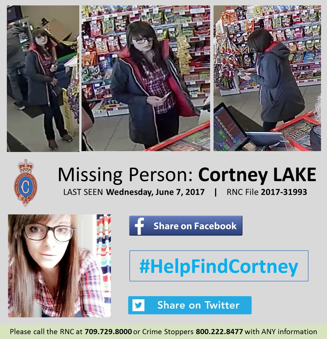 RNC_PoliceNL's tweet photo. #HelpFindCortney   https://t.co/74DGf15Dtt 

#nltraffic #nlcrime #nlmissing #nlwx #nlpolic #Newfoundland https://t.co/AHC1hFHDxE