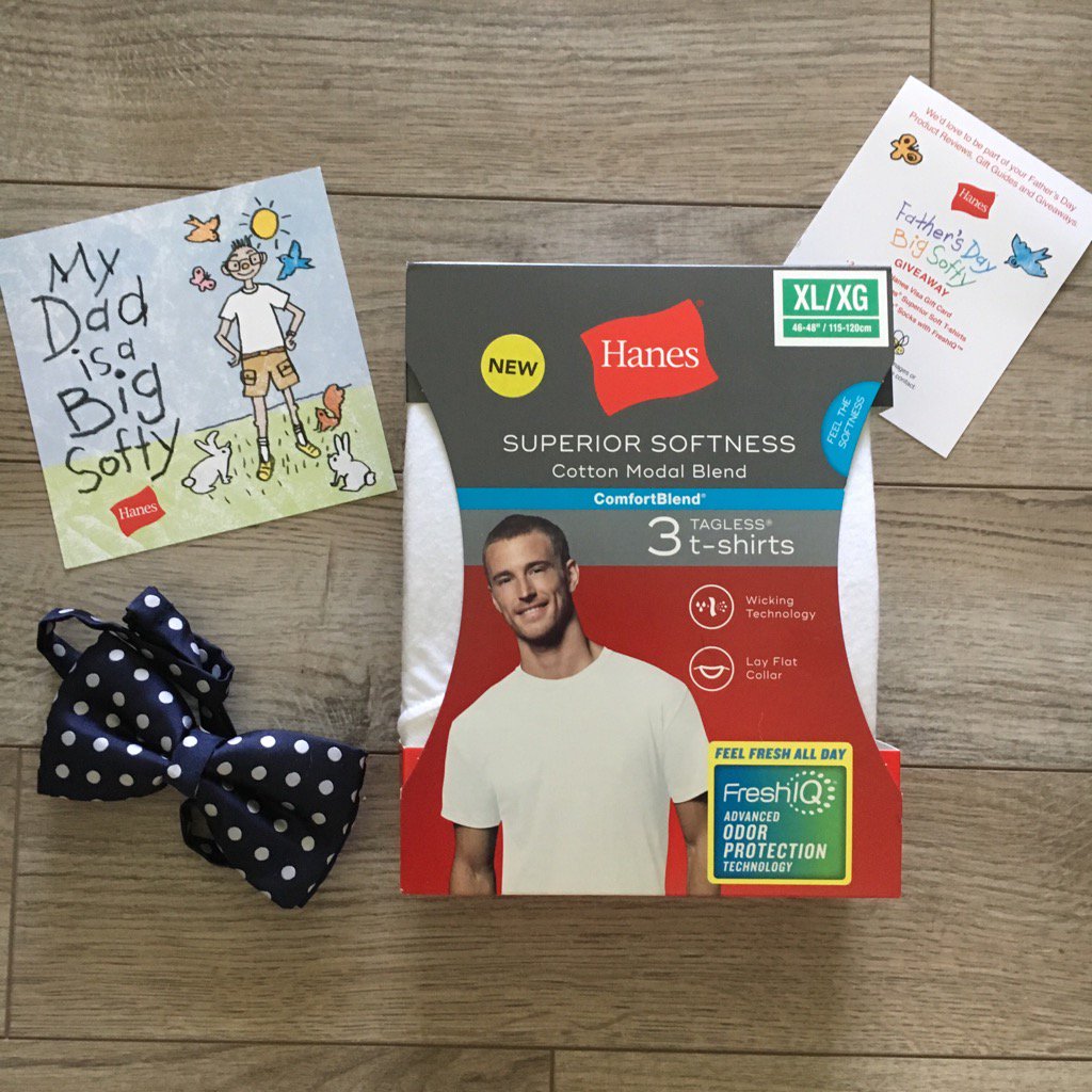 This year we're going old school with <a href="/Hanes/">Hanes</a> t-shirts for dad on #FathersDay #SoftnessPerfected #tagfree AD
