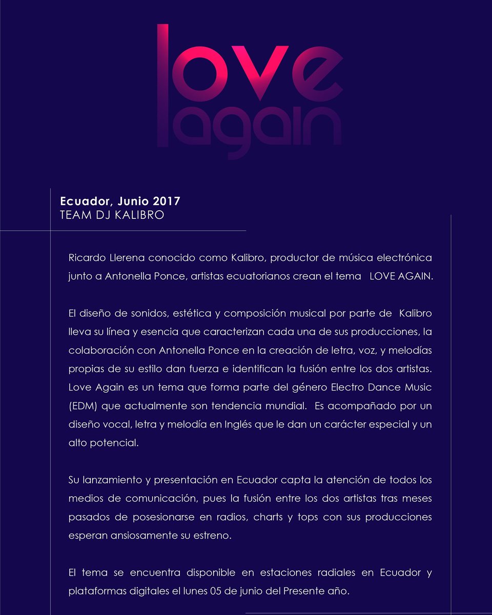 BoomGlobalMusic's tweet photo. @radiobonita_fm Ya está disponible!! #LoveAgain #kalibro #AntonellaPonce
https://t.co/xhxW0HbgPV https://t.co/j4eEjXxDoR