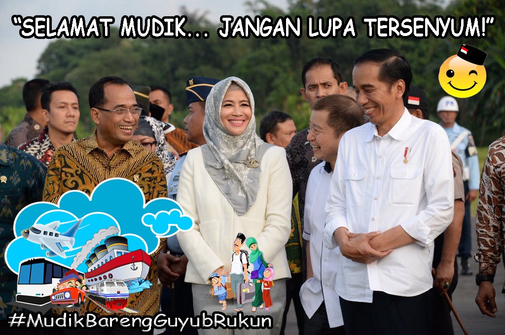 KokoYanto1's tweet photo. Asyiknya mudij disenyumin mereka @jokowi @BudiKaryaS @kompascom #MudikBarengGuyubRukun https://t.co/ddMuCP9LXp