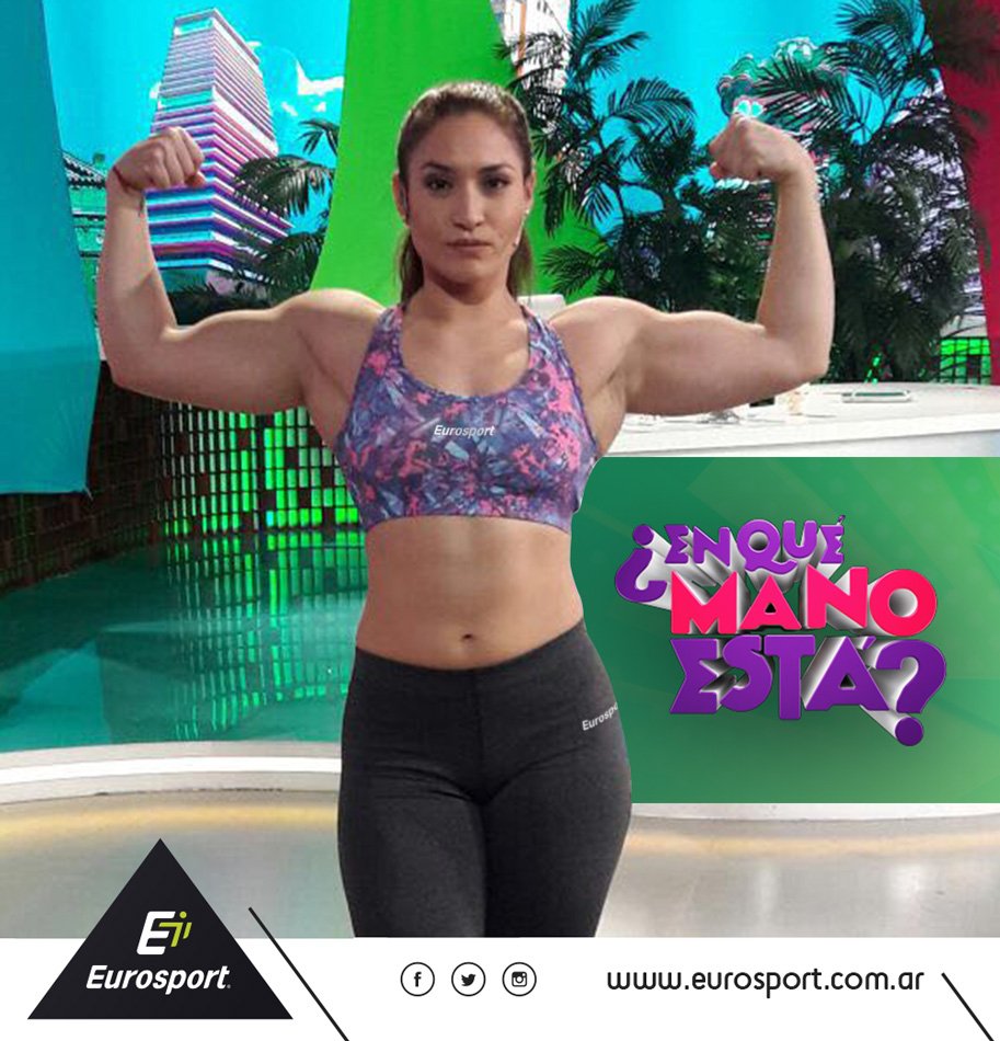 EurosportArg's tweet photo. #LaDamaDeHierro de @EnQueManoEsta con la mejor indumentaria deportiva de @EurosportArg #Fuerza #Pulseada @telefe #campeona #CorreTusLimites https://t.co/msM8SQqL77
